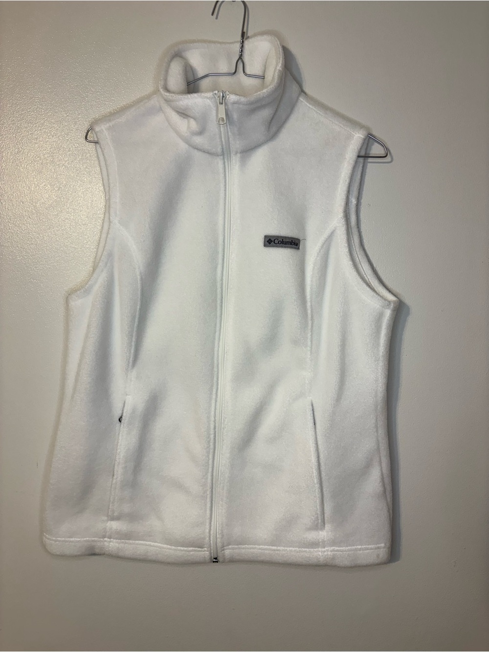 Columbia Women's White Fleece Vest - Full Zip